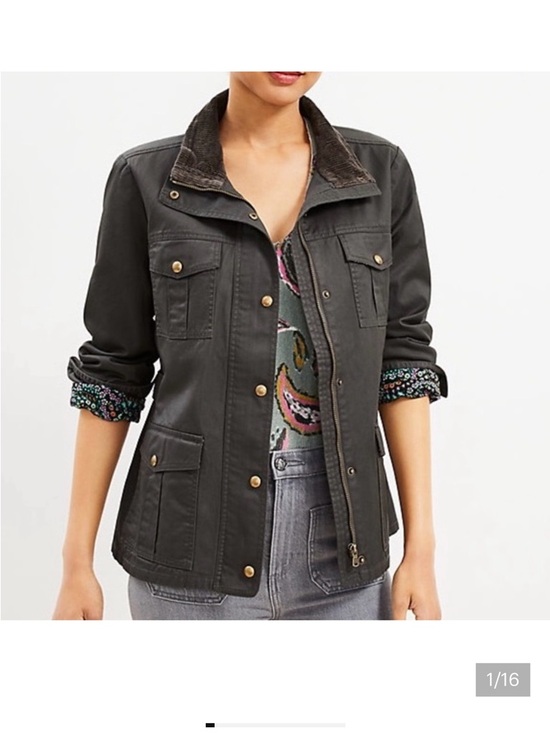 LOFT Jackets & Blazers - LOFT Petite Coated Field Dark Brown / Green - XXS (XXSP) New NWT